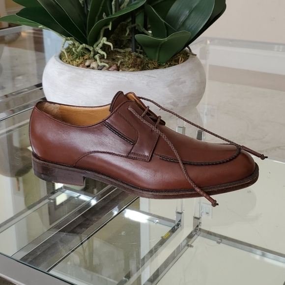 MEN'S A. TESTONI BROWN LEATHER SHOES ITALY - Picture 2 of 6